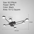 Modern black starburst led chandelier living room light