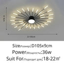 Modern gold starburst led chandelier lights for living room