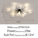Modern gold starburst led chandelier lights for living room
