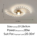Modern gold starburst led chandelier lights for living room