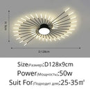Modern gold starburst led chandelier lights for living room