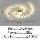 Modern gold starburst led chandelier lights for living room