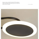 Modern black circular led chandelier for living room