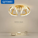 Modern gold decorbites led chandelier for living room