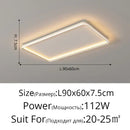 Modern minimalist white rectangular decorbites led chandelier bedroom