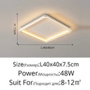 Modern minimalist white rectangular decorbites led chandelier bedroom