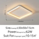 Modern minimalist white rectangular decorbites led chandelier bedroom