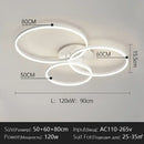 Modern black decorbites led chandelier bedroom circular ring light