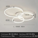 Modern black decorbites led chandelier bedroom circular ring light