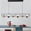 Modern black & copper led chandelier dining room pendant light