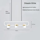 Modern black & copper led chandelier dining room pendant light