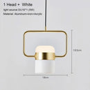 Modern black & copper led chandelier dining room pendant light