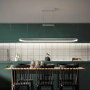 Modern gold rectangular led chandelier pendant light for dining room