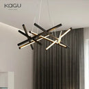 Modern black & gold decorbites led chandelier living room pendant light