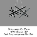 Modern black & gold decorbites led chandelier living room pendant light