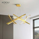Modern black & gold decorbites led chandelier living room pendant light