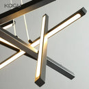 Modern black & gold decorbites led chandelier living room pendant light