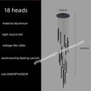 DecorBites™ LED Chandelier Stairs Pendant Ceiling Lamp for Hotel Lobby Decor