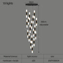 DecorBites™ LED Chandelier Stairway Lamp Dining Table Kitchen Lighting Acrylic Chandelier