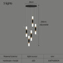 DecorBites™ LED Chandelier Stairway Lamp Dining Table Kitchen Lighting Acrylic Chandelier