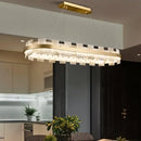 Modern gold and white marble led chandelier living room light