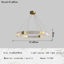 Modern gold circular led chandelier for living room dining room