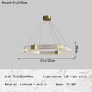 Modern gold circular led chandelier for living room dining room
