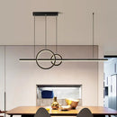 DecorBites™ LED Circle and Line Suspension Lamp for Restaurants - Simple and Stylish Metal Light Fixture