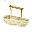 DecorBites™ LED Crystal Drop Oval Island Light - Modern Clear Dining Room Fixture