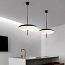 Modern minimalist black led flying saucer pendant lights dining room