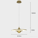 Modern black led flying saucer pendant light for dining room