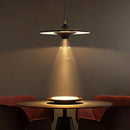Modern black led flying saucer pendant light for dining room