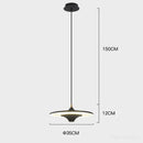 Modern black led flying saucer pendant light for dining room