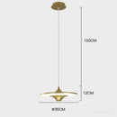 Modern black led flying saucer pendant light for dining room