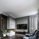 Modern gray led frameless recessed downlight for living room