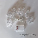Warm white led garland photo clip string lights for bedroom decor
