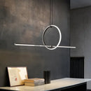 Modern black led geometric pendant lights for living room decor