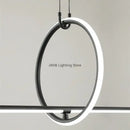 Modern black led geometric pendant lights for living room decor