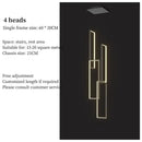 Modern black & gold decorbites led geometry stair chandelier