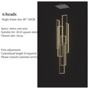 Modern black & gold decorbites led geometry stair chandelier