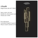 Modern black & gold decorbites led geometry stair chandelier