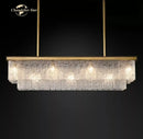 DecorBites™ LED Glace Rectangular Chandelier Light for Dining Kitchen Living Room