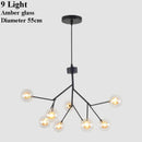 DecorBites™ LED Glass Ball Branch Chandelier | Modern Firefly Art Decor Lighting