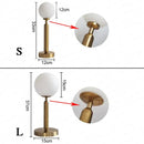 Modern black led glass ball table lamp bedroom light