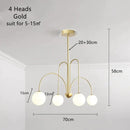DecorBites™ LED Glass Ball Ceiling Chandelier for Home Decor Lighting