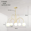 DecorBites™ LED Glass Ball Ceiling Chandelier for Home Decor Lighting