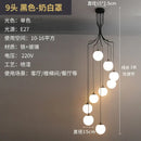 Modern brass led glass ball chandelier dining room pendant light