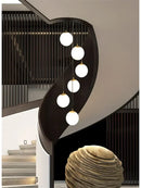 Modern brass led glass ball chandelier dining room pendant light