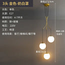 Modern brass led glass ball chandelier dining room pendant light