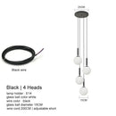 DecorBites™ LED Glass Ball Chandelier for Home Dining Hotel Decor